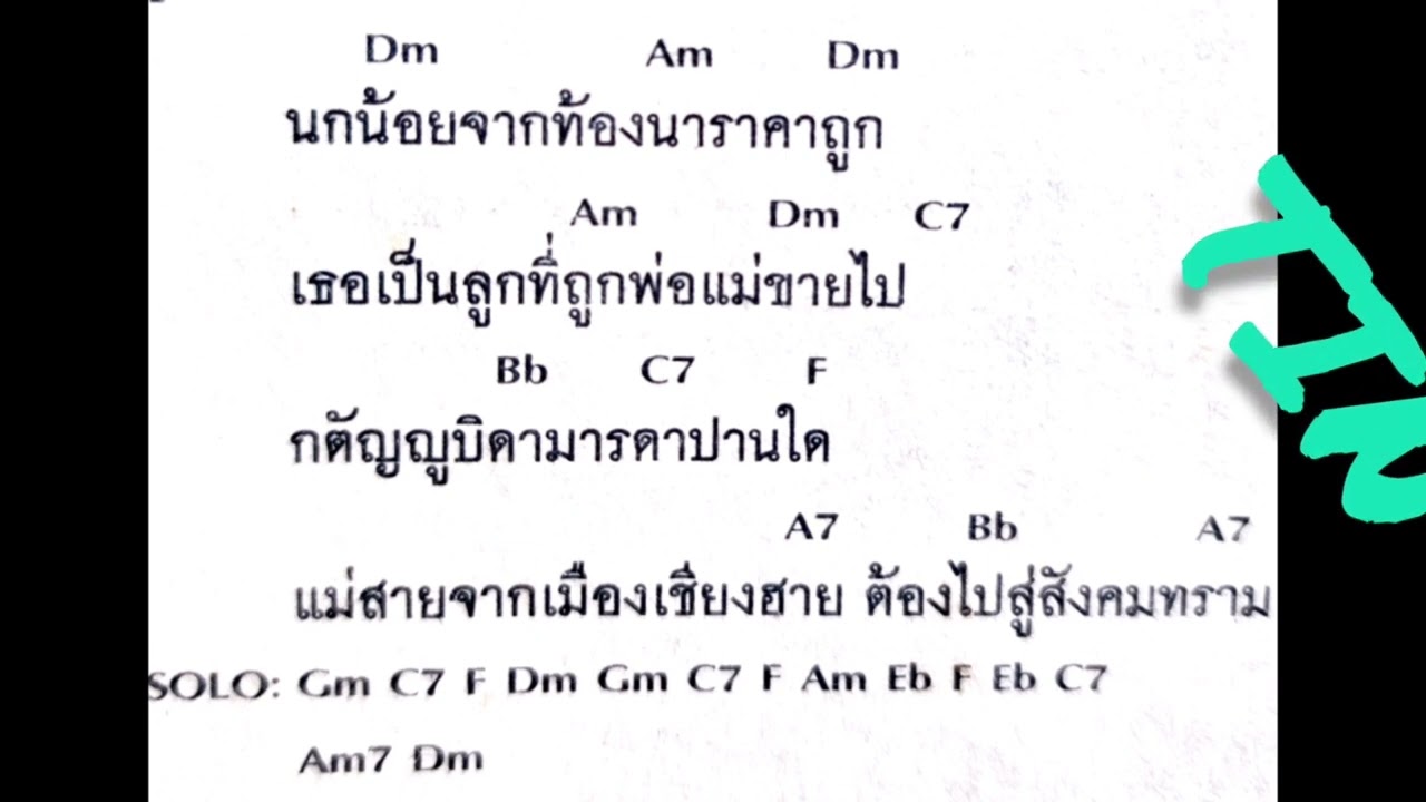 คอร์ดเพลง  แม่สาย คาราบาว