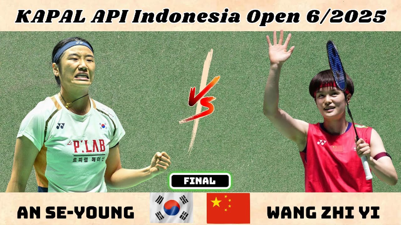 여자 단식 결승: 안세영 🇰🇷 vs 왕지이 🇨🇳 | 인도네시아 오픈 6/2025 (배드민턴 하이라이트)