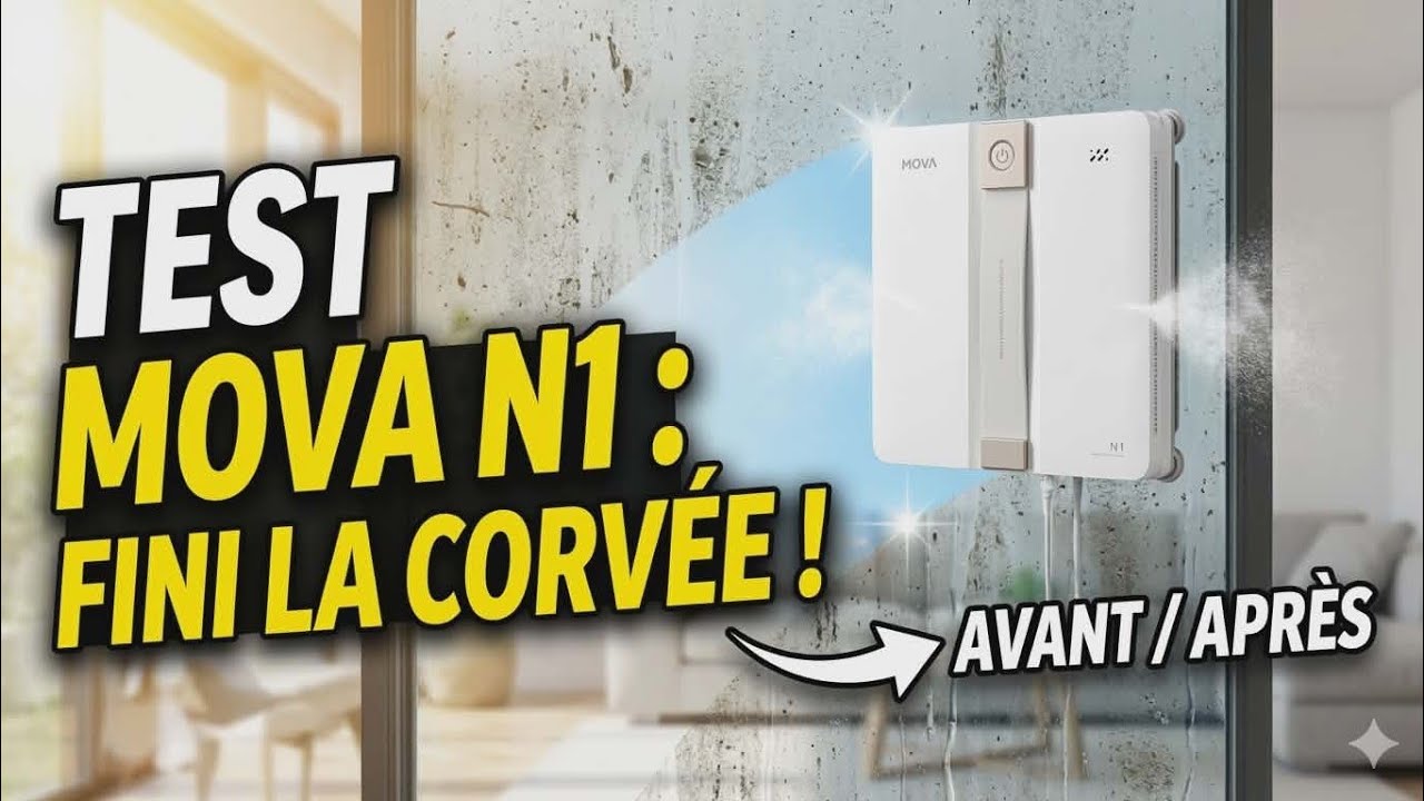 FINI LA CORVÉE DES VITRES ! 🧽 Test du Mova N1 : Le Robot Lave-Vitre Ultra Simple