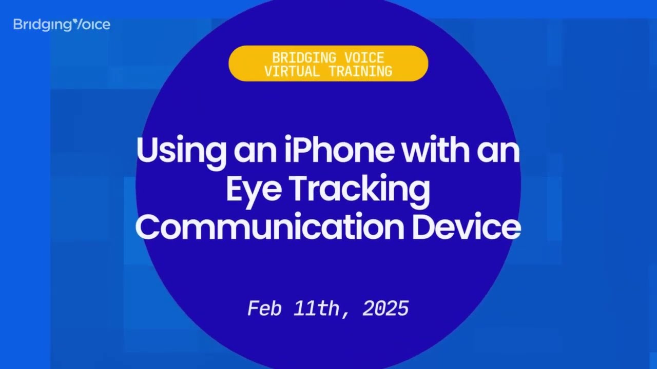 Using an iPhone with an Eye Tracking Communication Device