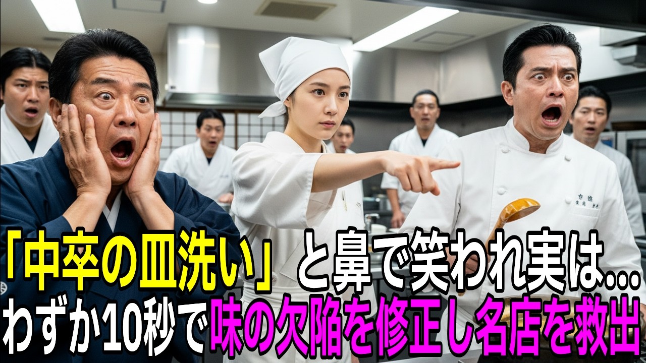 「中卒の皿洗い？」エリートシェフたちが鼻で笑った少女。わずか10秒で隠し味の欠陥を見抜き、倒産寸前の老舗料亭を救った驚愕の正体とは？
