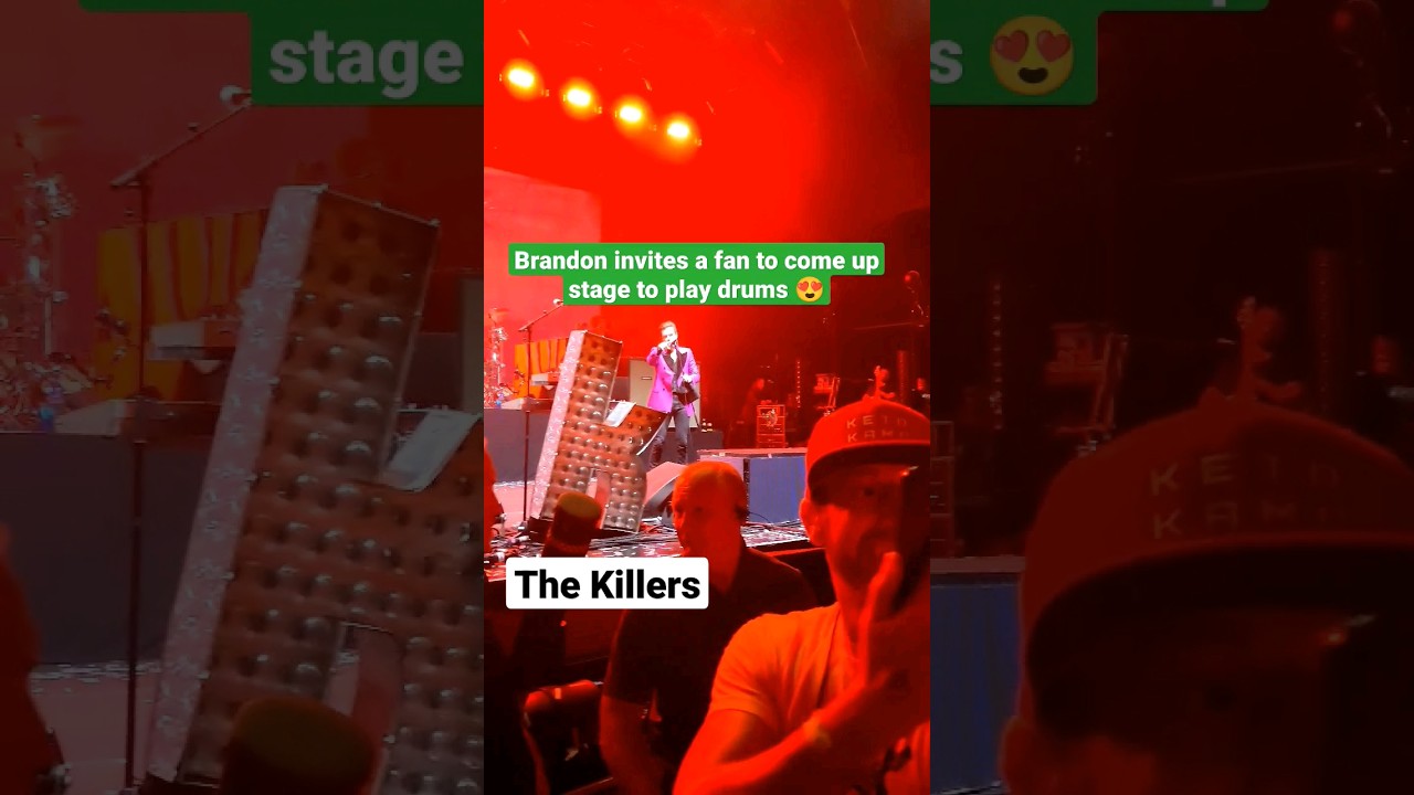 The Killers ask a fan to play drums with them 🤩 