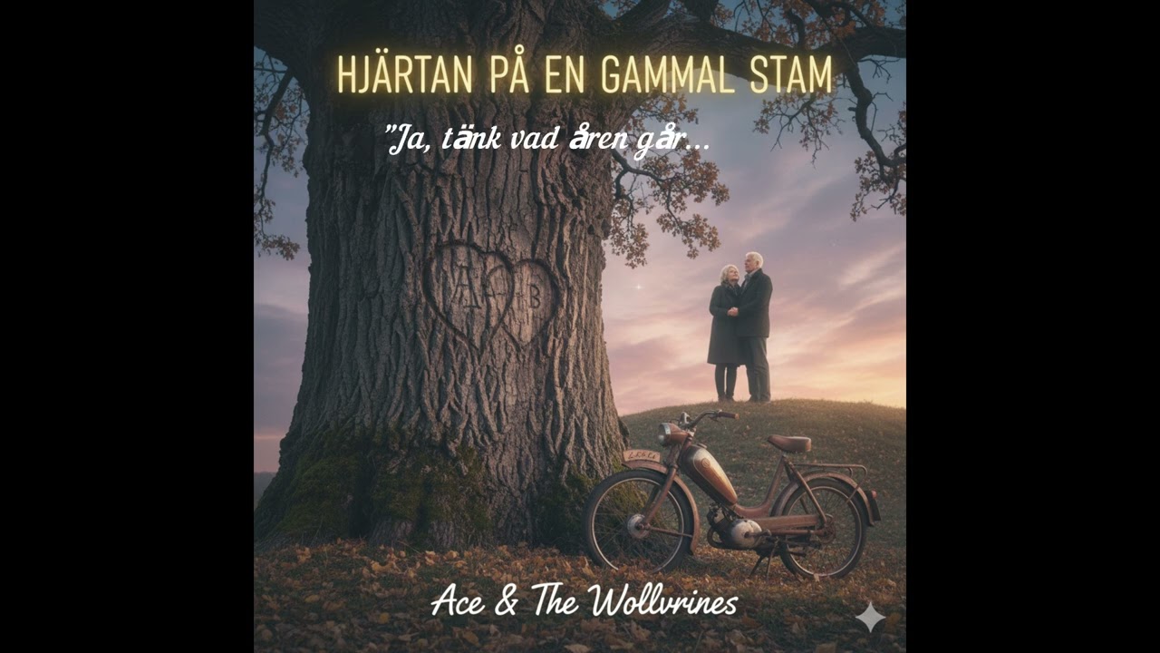 Hjärtan på en gammal stam