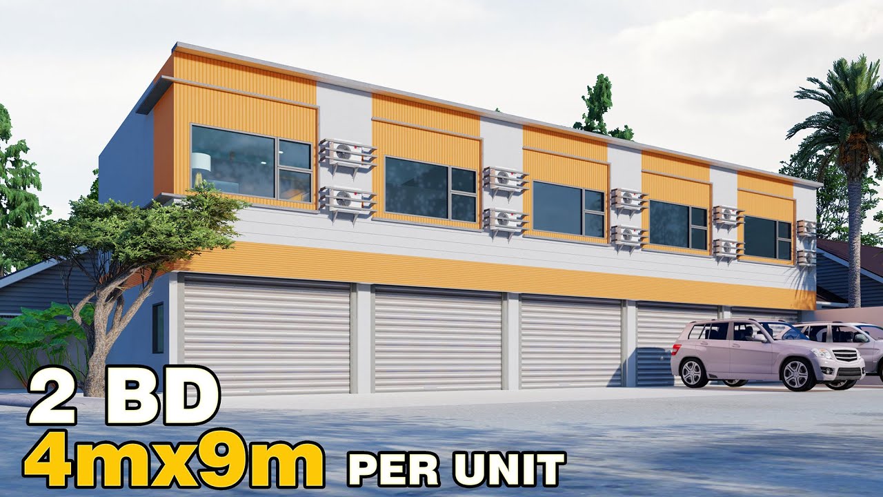 COMMERCIAL BUILDING DESIGN IDEA 4X9 Apartment Small House