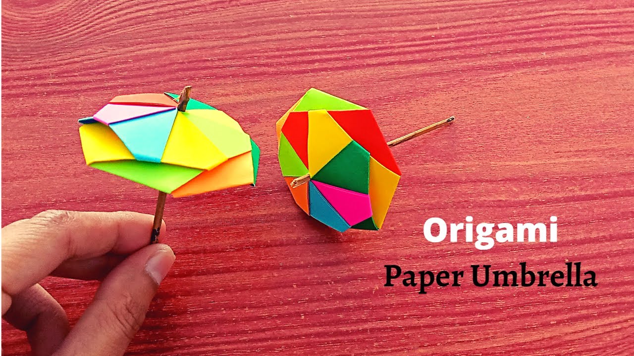 PAPER UMBRELLA ORIGAMI | How to make paper umbrella | Craftboat