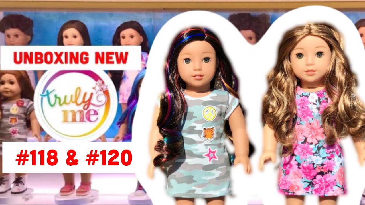 Collector&rsquo;s Unboxing Opening Review of New American Girl Truly Me TM # 118 & #120 AG