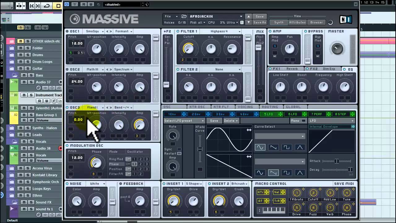 Electro Lead patch w NI Massive Tutorial moombahton dutch swedish house AfroJack Diplo Avicii axwell