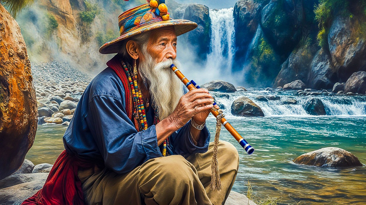 Вся напряженность исчезает — целебные частоты тибетской флейты • Снятие стресса и тревоги • Очище...