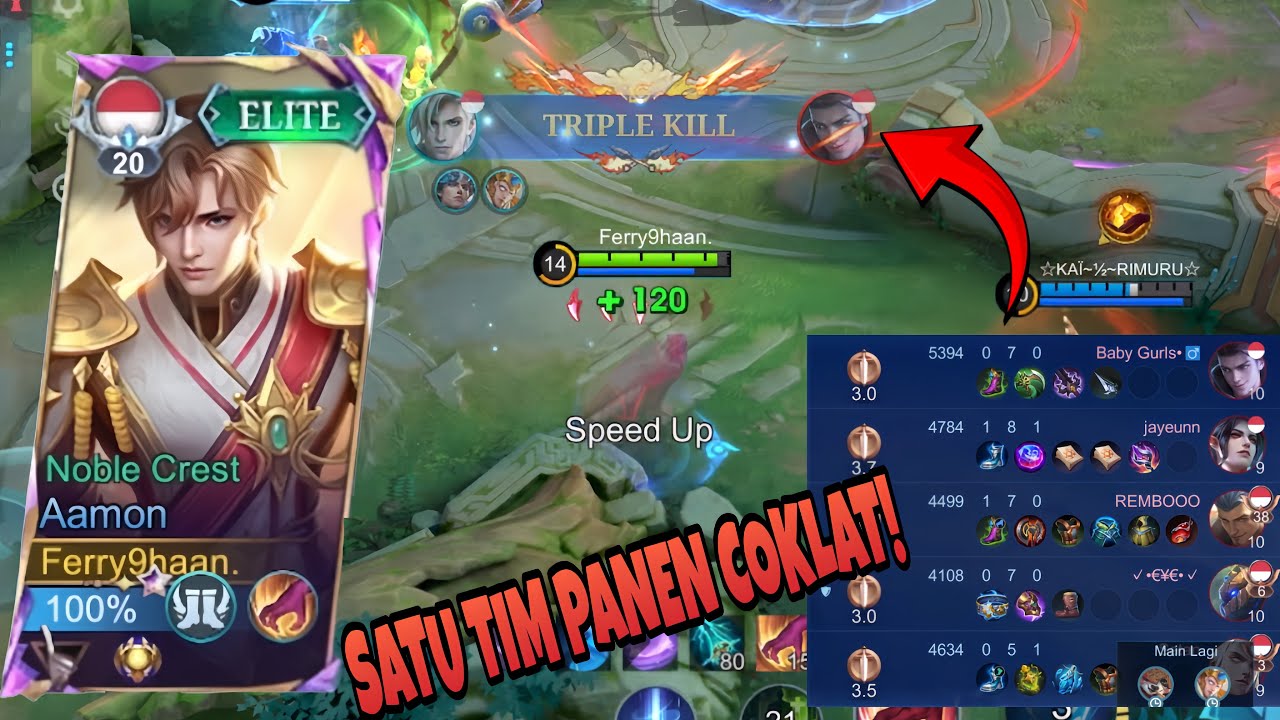 20 KILL TANPA MATI! AAMON BANTAI MUSUH SAMPAI PANEN COKLAT! DAMAGE AAMON GAK NGOTAK! MOBILE LEGENDS