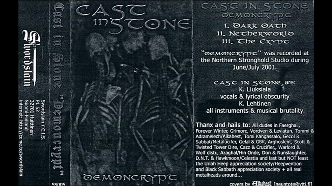 Cast In Stone - Demoncrypt (Full Cassette Rip; 2001) [Doom/Black Metal]
