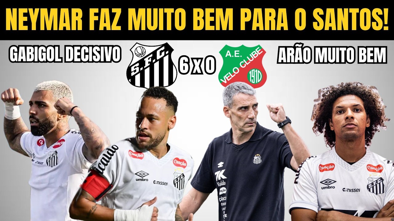 😃SANTOS GOLEIA POR 6x0! NEYMAR FAZ MUITO BEM PRO TIME!