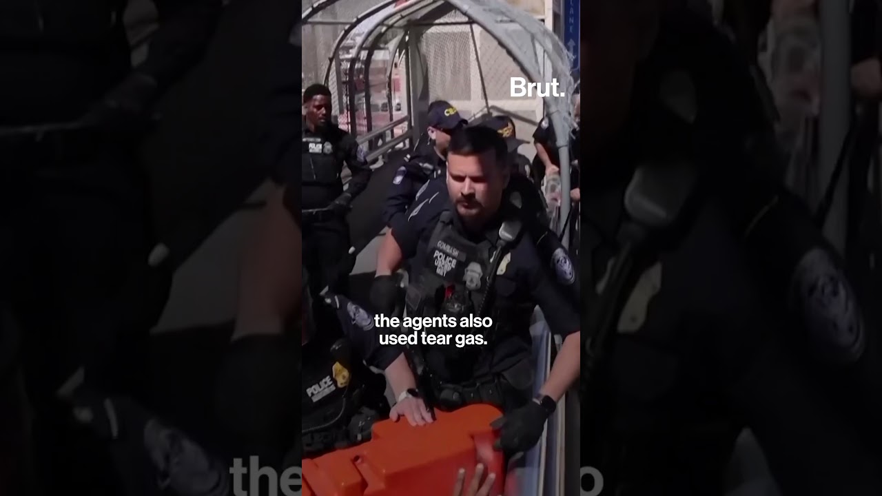 Hundreds of migrants rushed the U.S.-Mexico border.