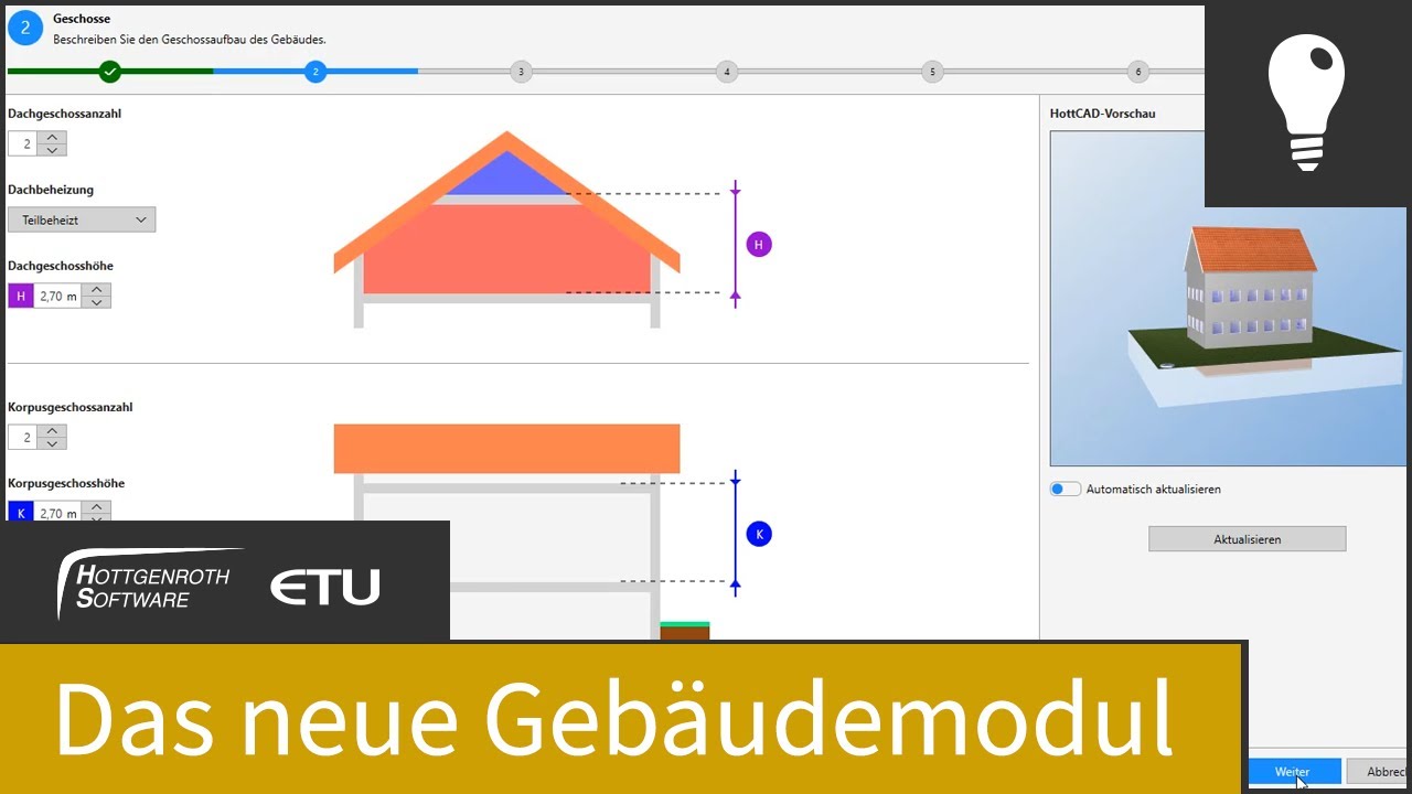 Das neue Gebäudemodul im Energieberater - Teil 1 - Erfassungsassistent mit der integrierten HottCAD
