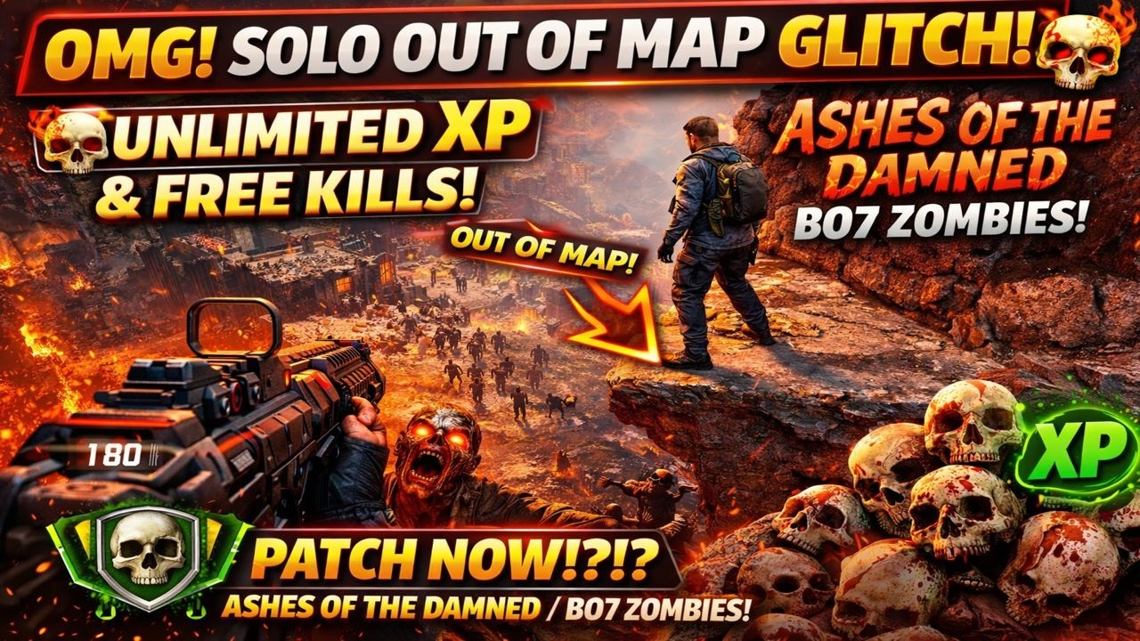 SOLO OUT OF MAP GLITCH 😱 | ASHES OF THE DAMNED BO7 ZOMBIES – UNSTERBLICH & FREE KILLS!