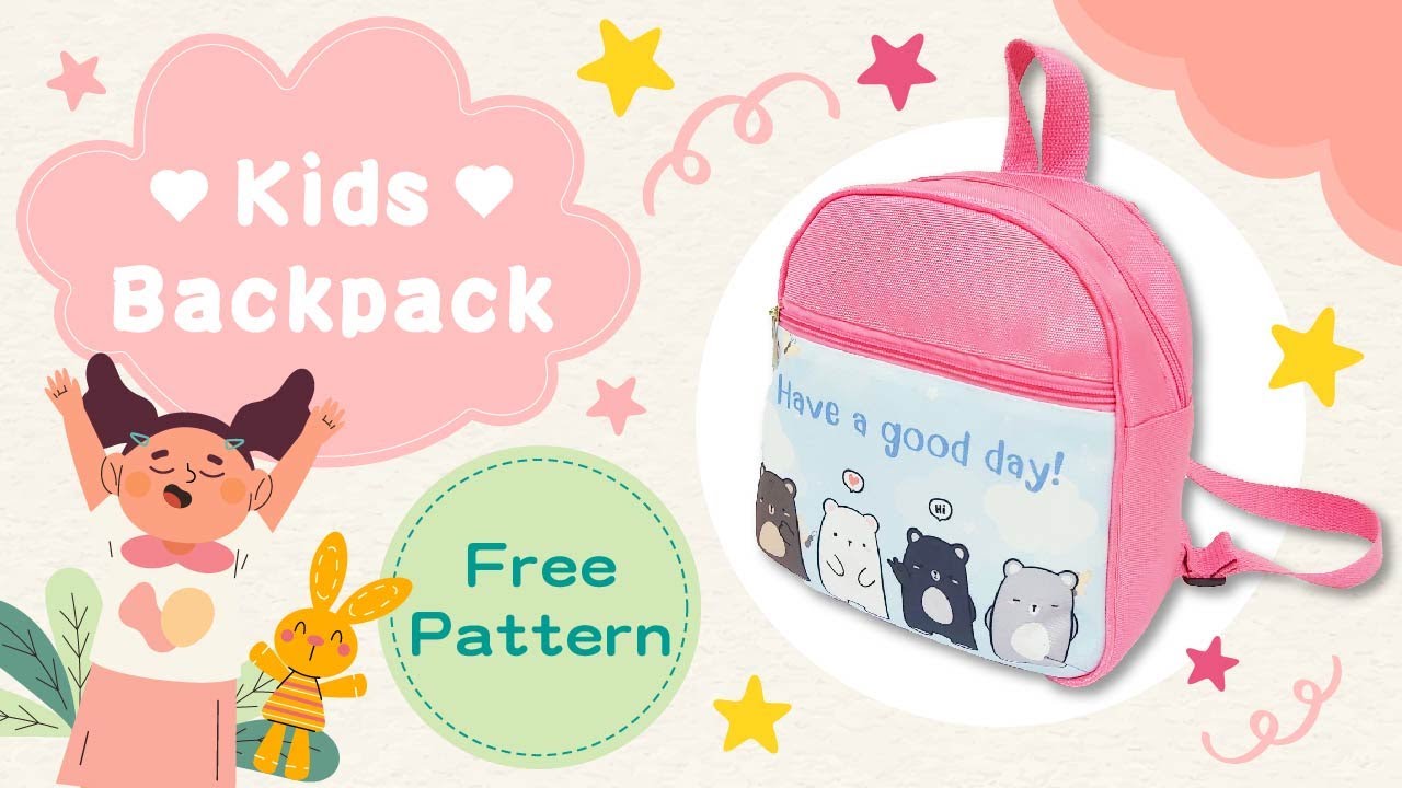 FabricBear「Kids Backpack」Free Pattern