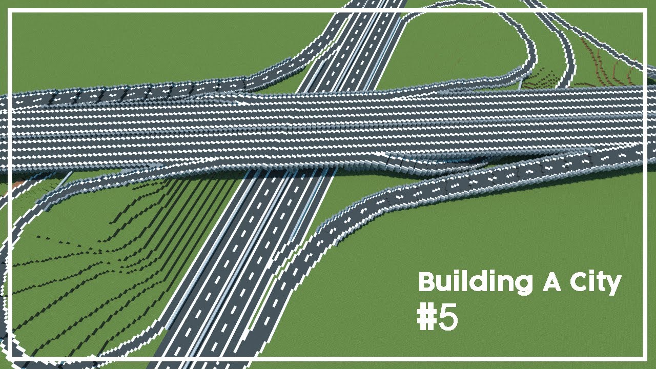 Building A City #5 // Highway Junction // Minecraft Timelapse