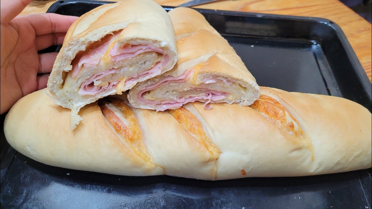 👇Pan casero rellenas con jamón y queso 🧀