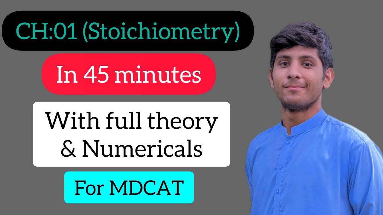 Stoichiometry | One Shot Lecture | For MDCAT 11th Chemistry | Mole Concept, Avogadro Law...