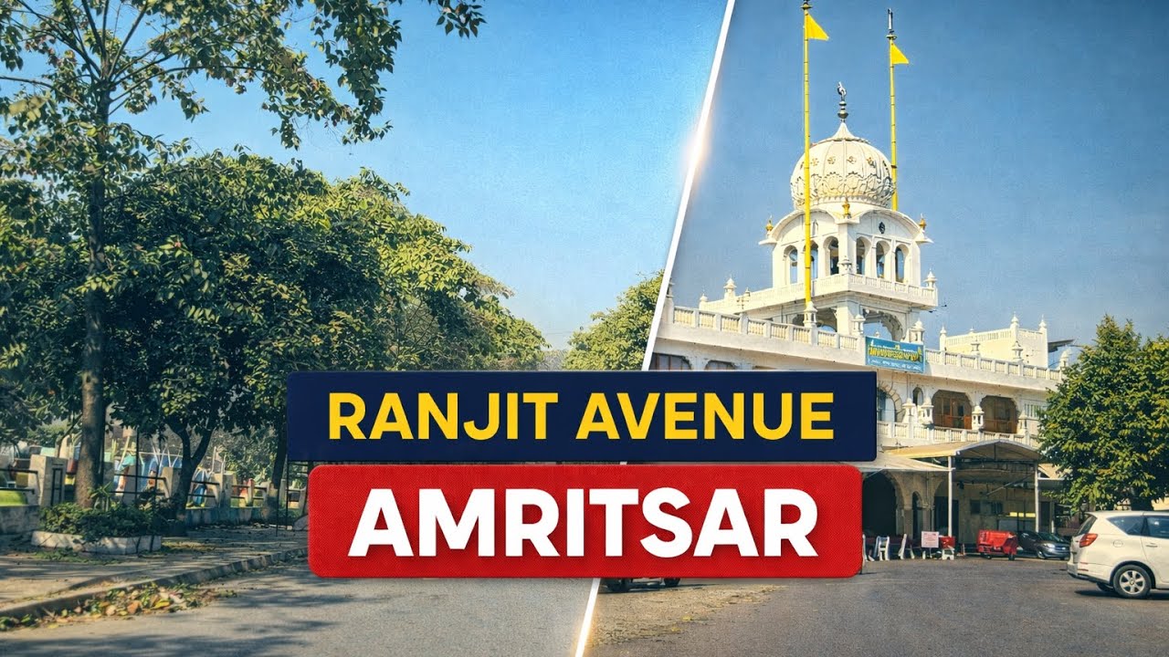 Ranjit Avenue Amritsar Street Drive with Calm Music #amritsar #driving #meditation #travel 