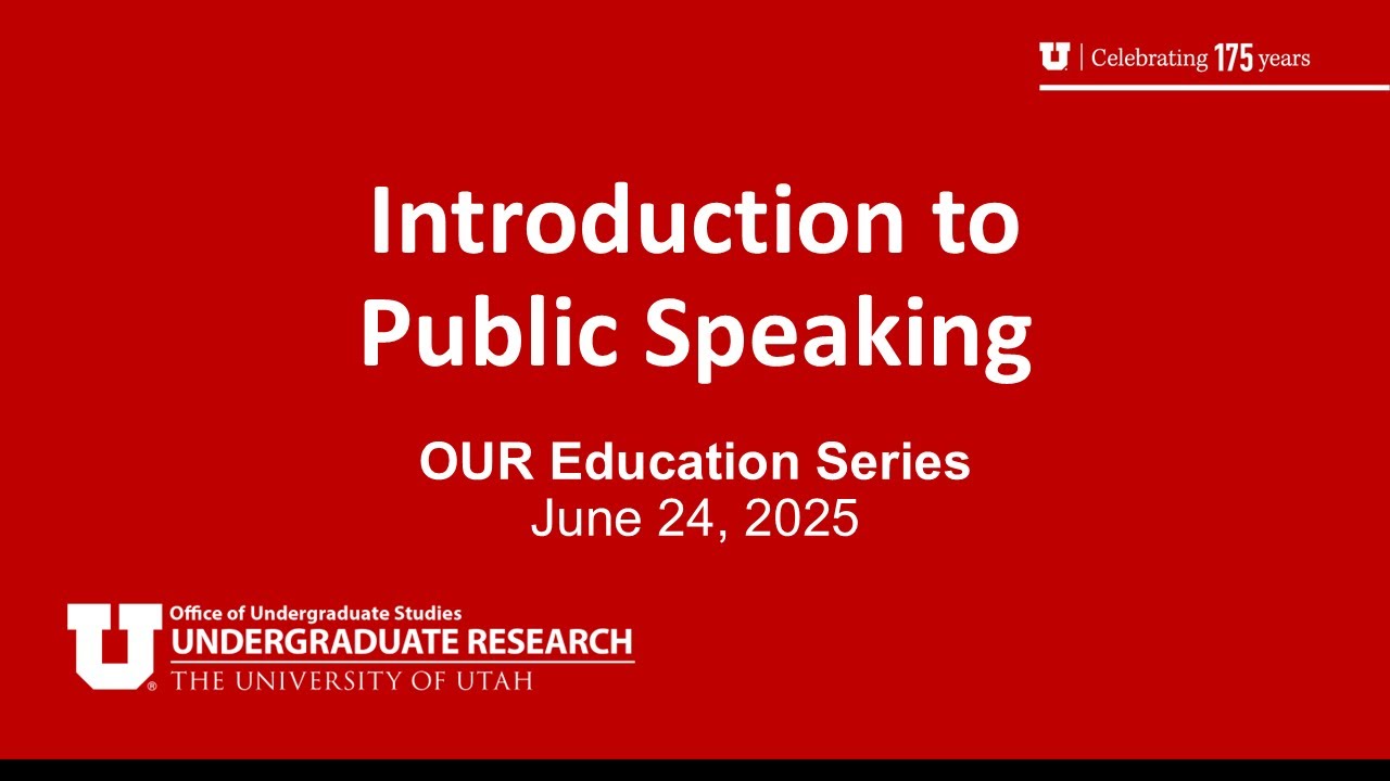 OUR Education Series:  Introduction to Public Speaking