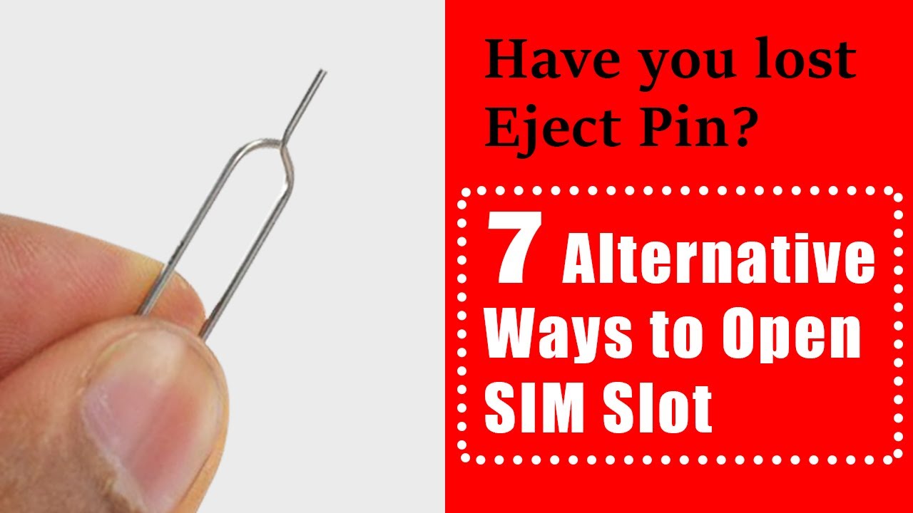 How to open sim tray without pin | 7 alternative ways to open sim tray