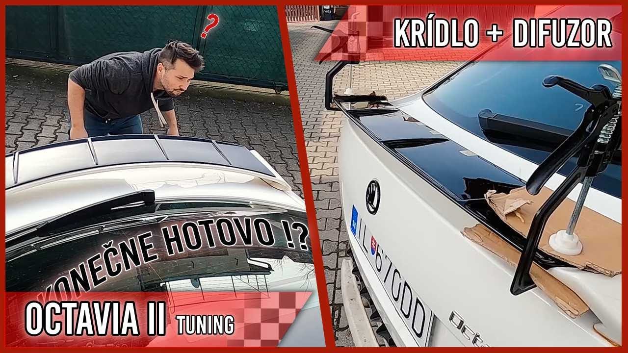 🚘 Krídlo s difuzorom nalepené !? / #Škoda Octavia II / Tuning