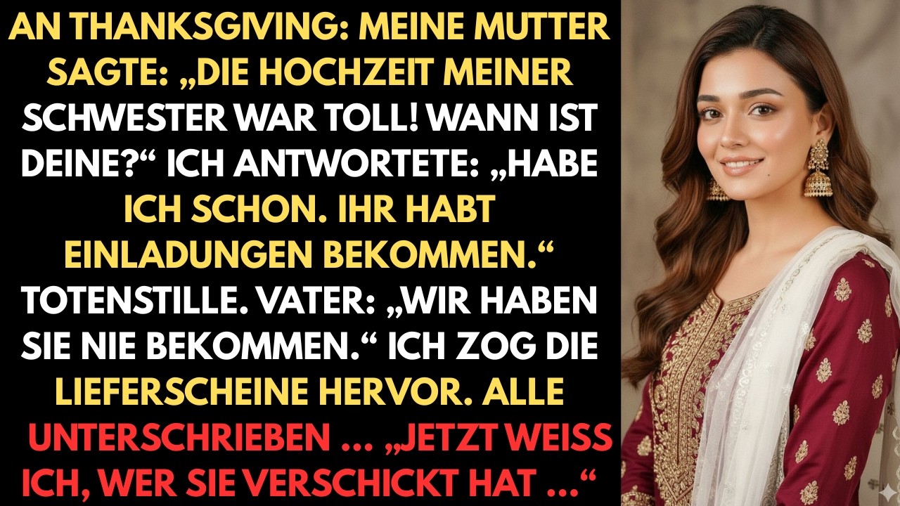 An Thanksgiving sagte meine Mutter: „Die Hochzeit meiner Schwester war toll! Wann ist deine?“ Ich...