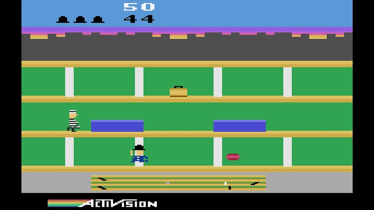 Keystone Kapers Atari 2600 Gameplay - Fast-Paced Retro Police Action