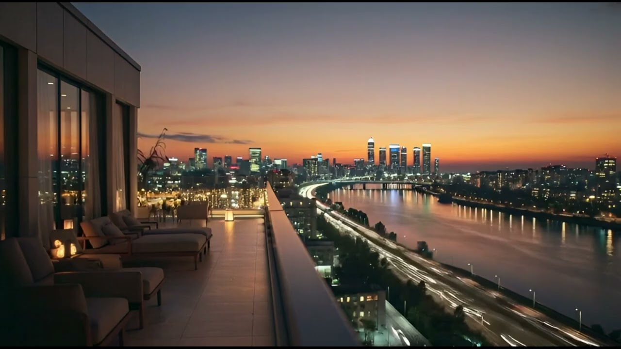 루프탑에서 듣는 Golden Hour Jazz 🌅 | Penthouse Smooth Jazz 