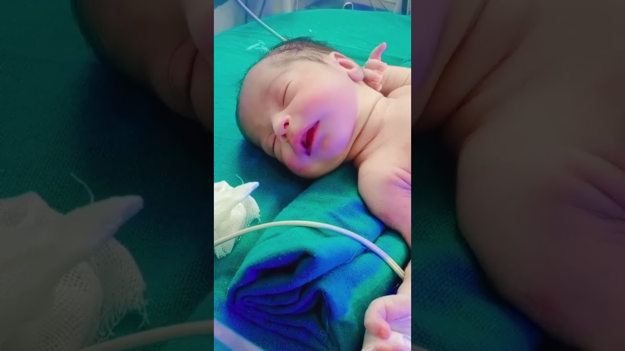 precious moments of cute new born baby 😍#adorablechild #babyactivities #newbornbaby