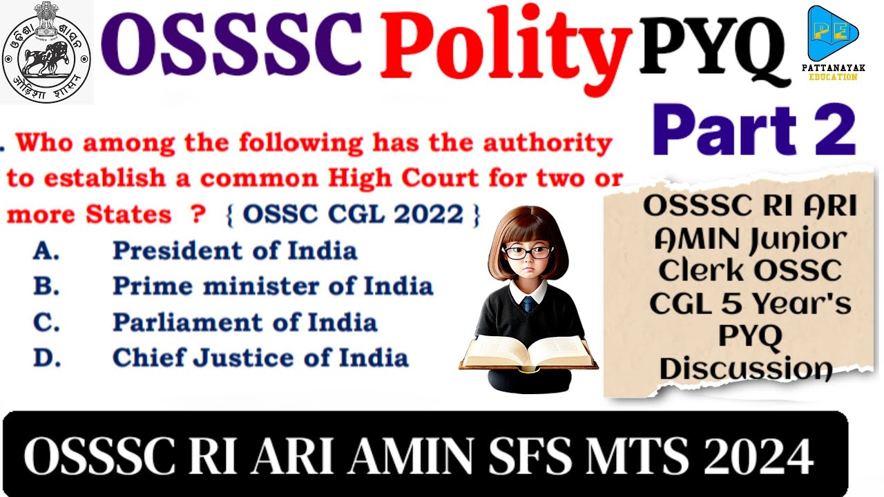 OSSSC Polity Previous Year Questions  || Polity PYQ Part 2 || Political Science Selected Questions