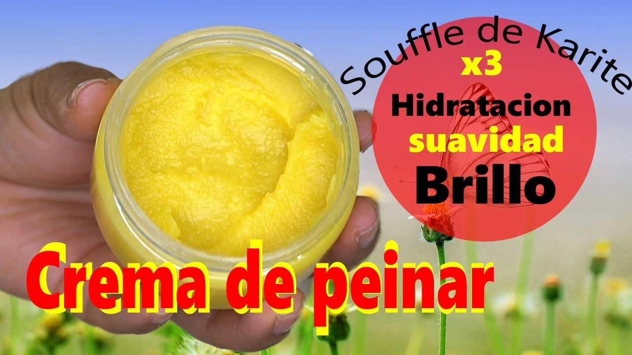 ❤ CREMA de peinar CASERA para el CABELLO AFRO seco ❤- Soufflé de karite para hidratar el pelo rizado