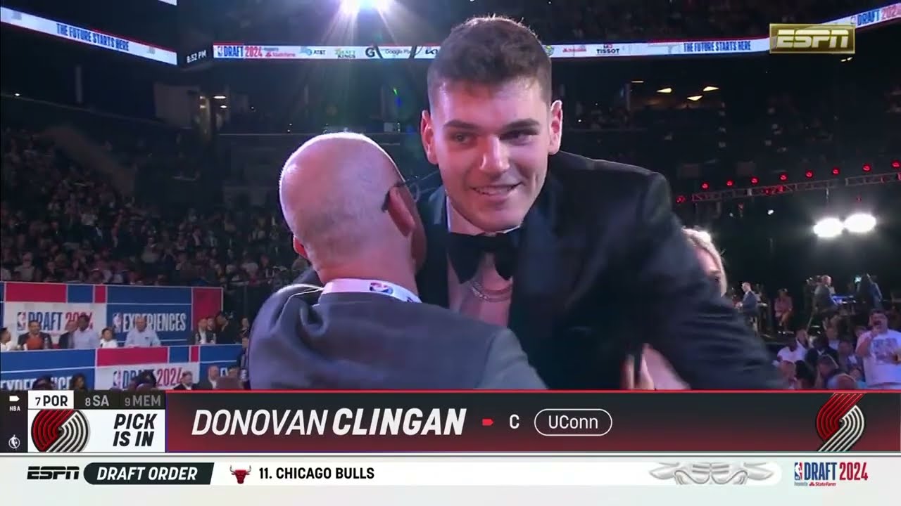 Trail Blazers Select Donovan Clingan | 2024 NBA Draft