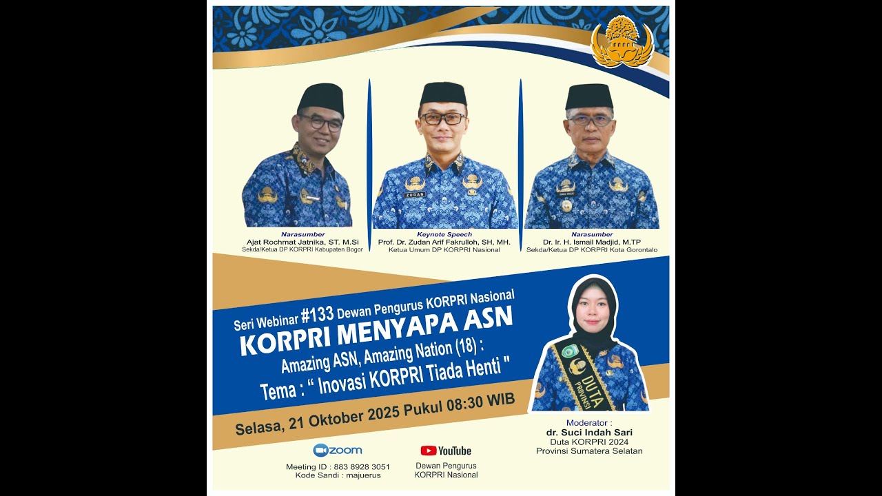 Amazing ASN, Amazing Nation, &ldquo;Inovasi KORPRI Tiada Henti&rdquo; I Dewan Pengurus KORPRI Nasional