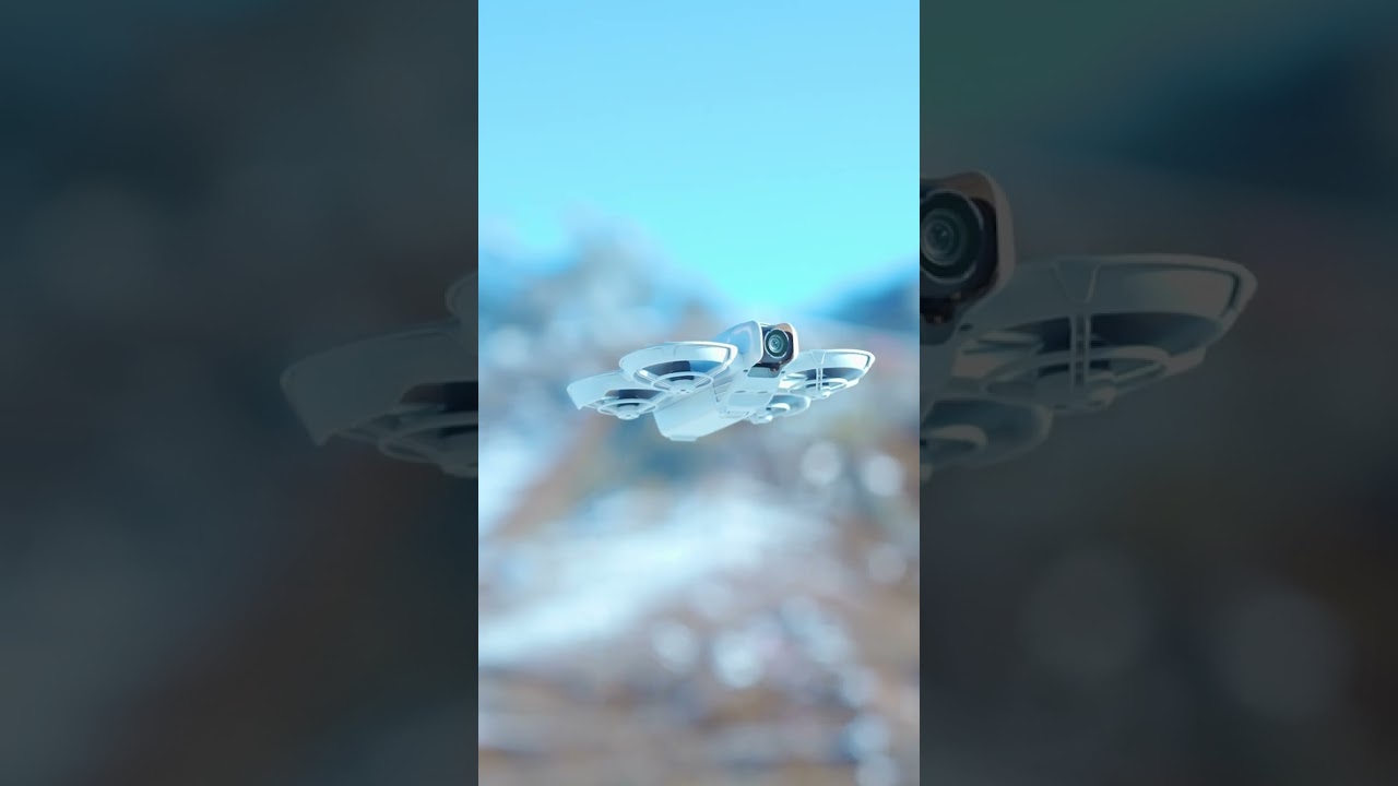Snow-capped mountains make the perfect background for vlogs ❄️🏔️ DJI Neo drone