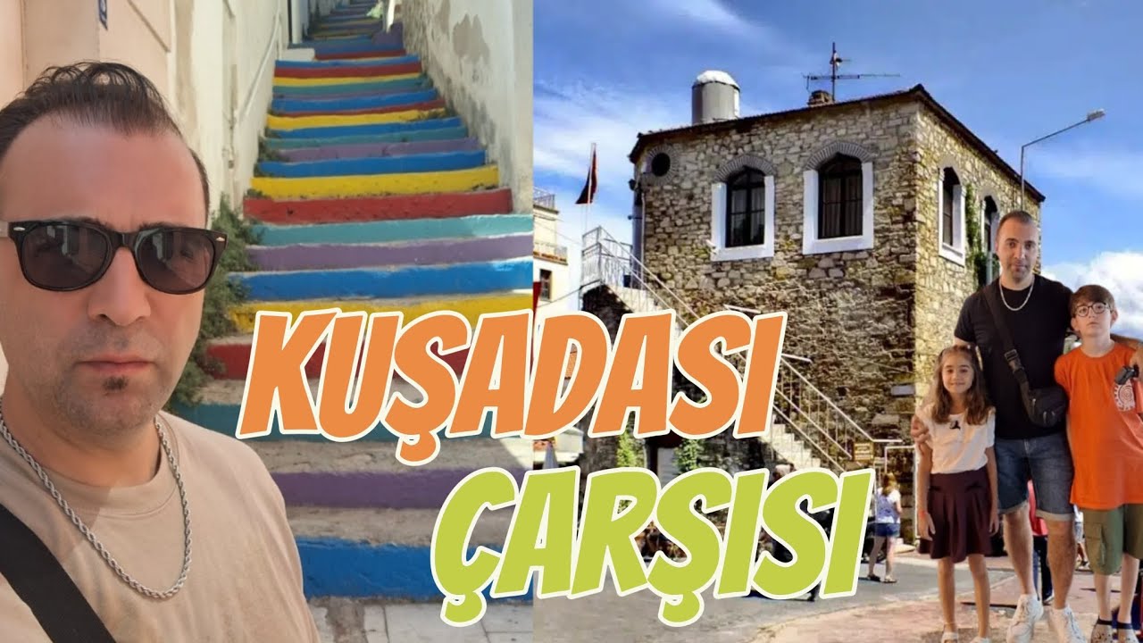 KUŞADASI MERKEZ ÇARŞI YÜRÜYÜŞ TURU GEZİYORUZ  ( KUŞADASI GEZİLECEK YERLER ) KALE PAZAR 