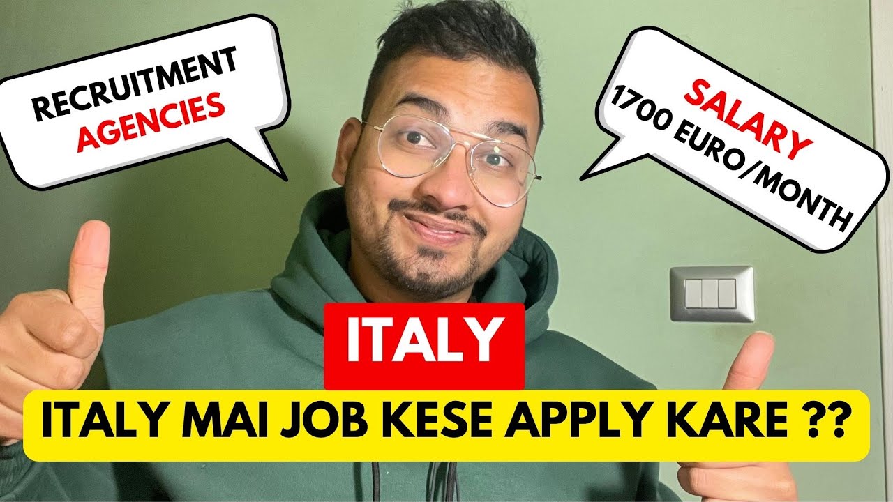 HOW TO APPLY JOBS IN ITALY IN 2023 ? in HINDI