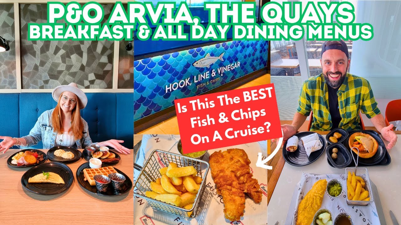 P&O Arvia The Quays - A FULL Review Of EVERYTHING Available, Multi Venue Dining Area - ALL INCLUDED