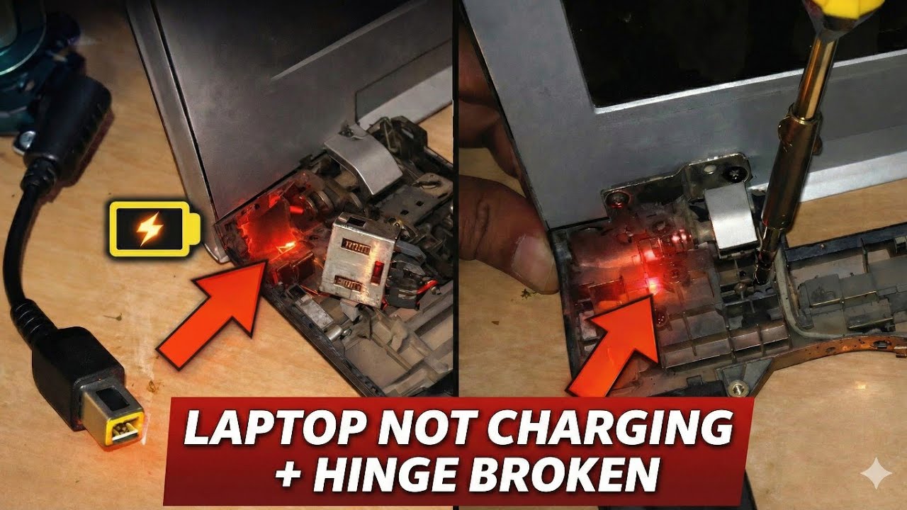 Revive Your Laptop 🔧 | Permanent Fix for Broken Hinges & Charging Port (DIY Repair Guide)