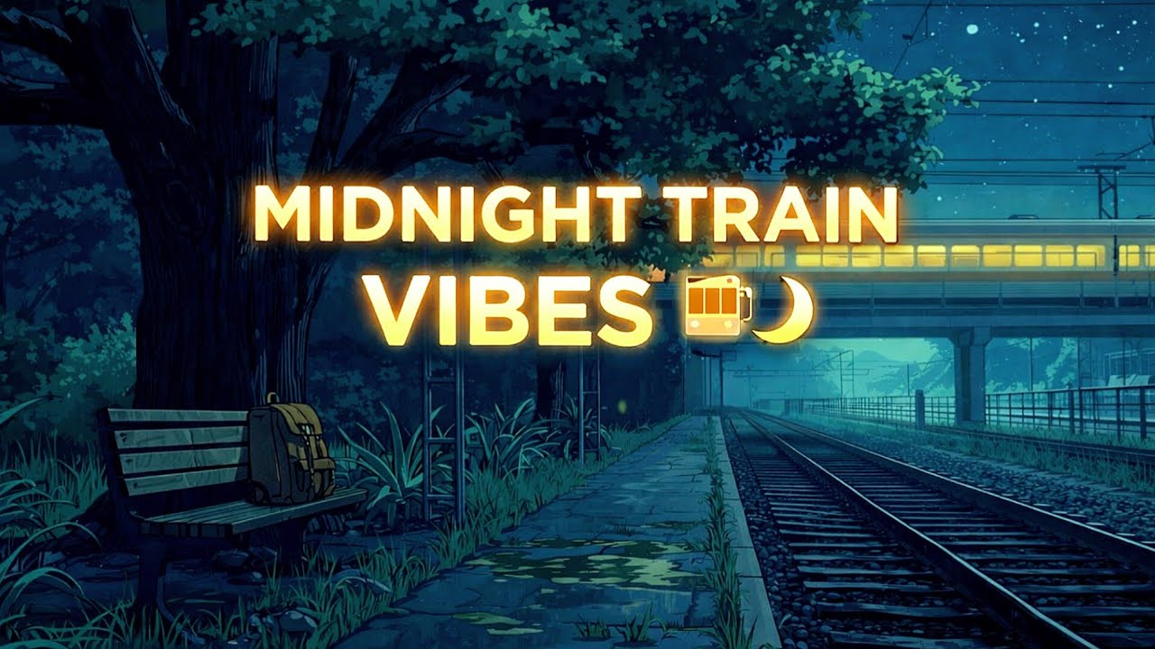 Midnight Train Vibes 🚆🌙 | Relaxing Lofi Night Ambience