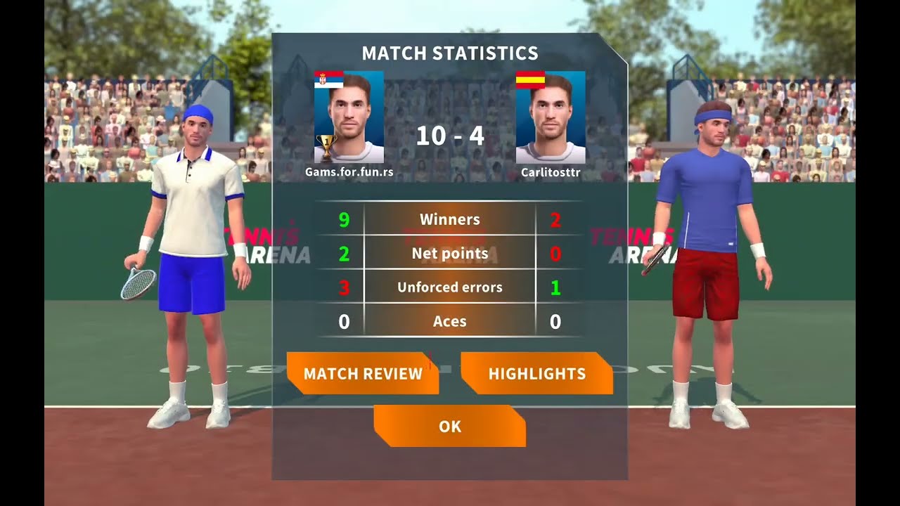Tennis Arena - Winning Auckland tournament 10-4