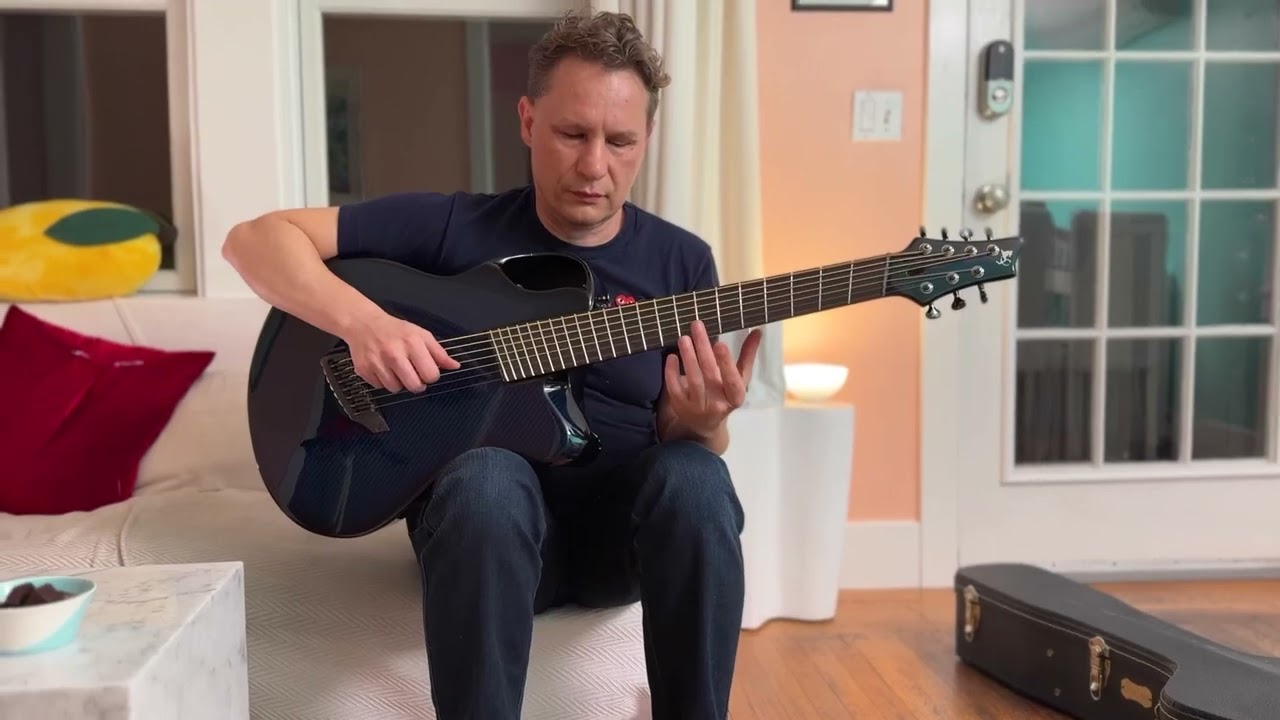 Two beautiful 7-string guitars, carbon-fiber and wooden, but which one sounds better?