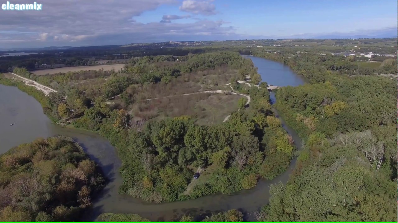 L'île de l'oiselet Drone Sorgues Provence 4k