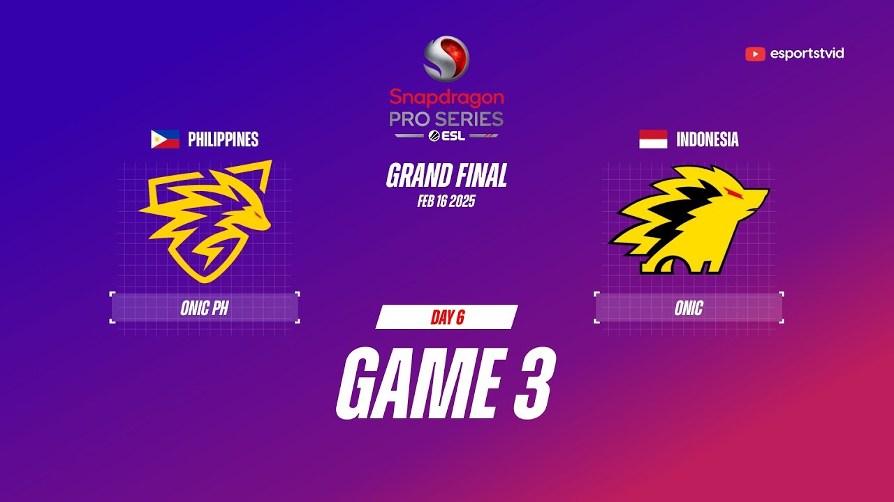 ONIC PH vs ONIC GAME 3 GRAND FINAL ESL Snapdragon Pro Series S6 | ONIC vs ONIC ESPORTSTV