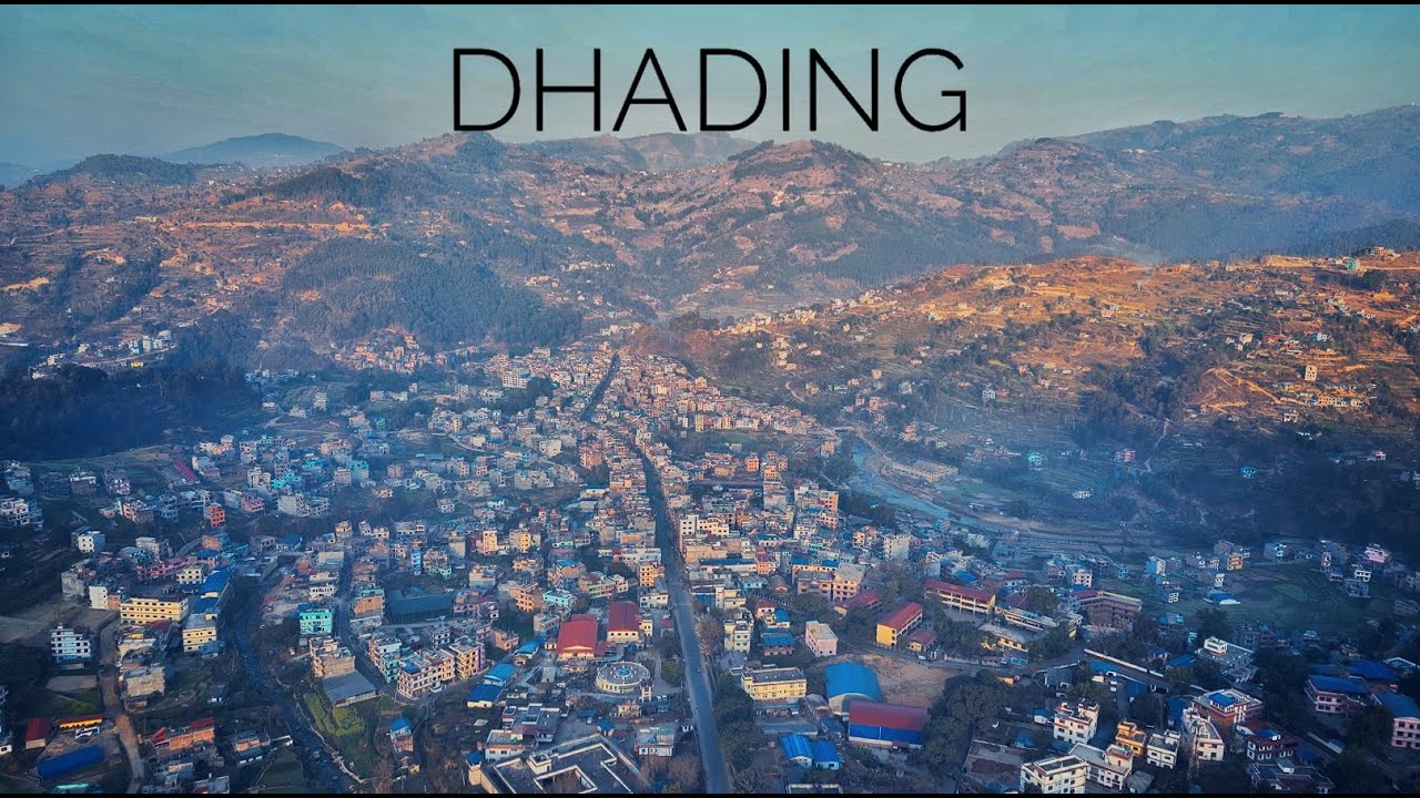 Beautiful Dhading Bazar (धादिंग बजार) Aerial View #nepal #dhading #nilkantha #djimini3pro