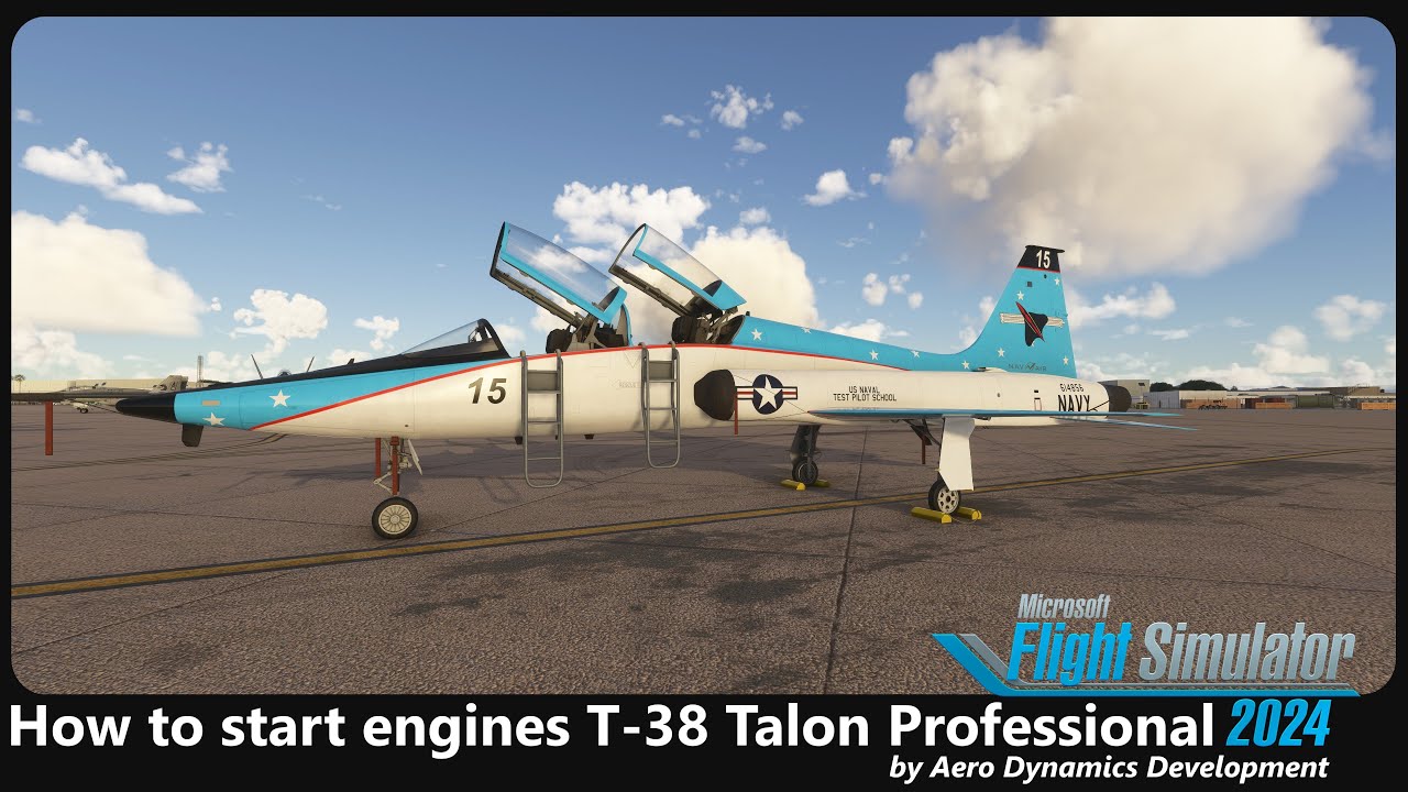 Процедура запуска самолета Т-38 Talon Professional от компании Aero Dynamics Development — холодн...