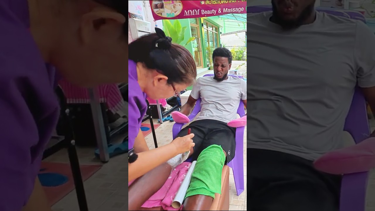 💆‍♂️ Thai Street Side Massage – Foot & Hand Therapy with Hot Wax & Scalp Massage – Pattaya 🇹🇭