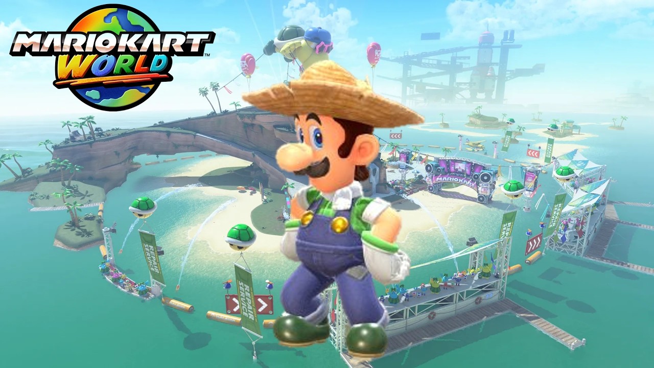 Mario Kart World - 150cc VS Races (6 races) - Farmer Luigi Gameplay