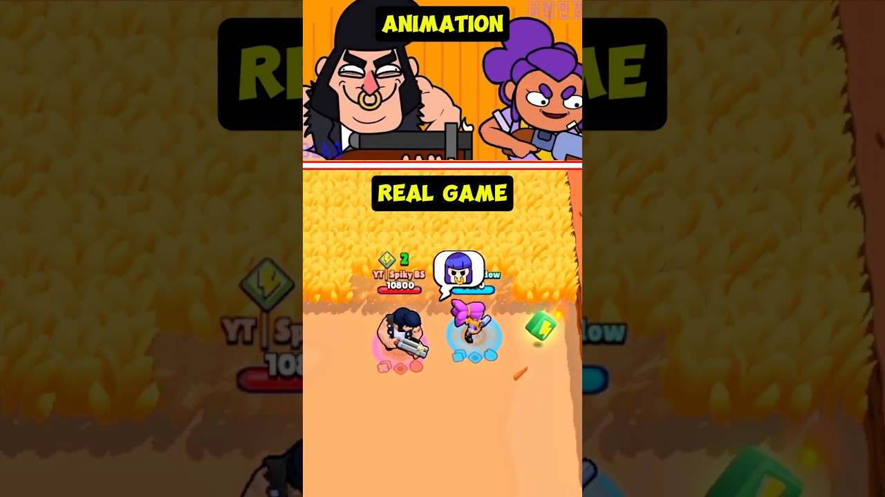 Bull Destroyed Shelly in a Crazy way! Animation Vs Real Game!? 🥶🤯 #brawlstars #shorts