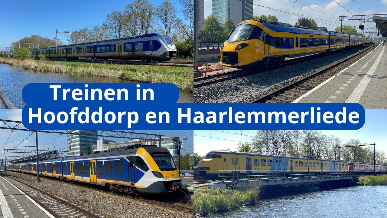 Treinen op station Hoofddorp en in Haarlemmerliede - 26 april 2025